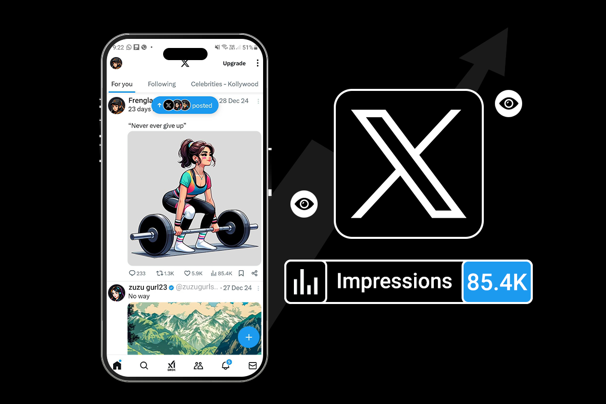 how to get more impressions on x