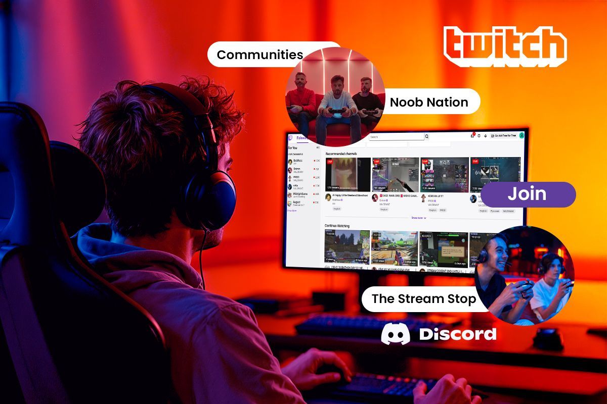 join twitch communities and discords