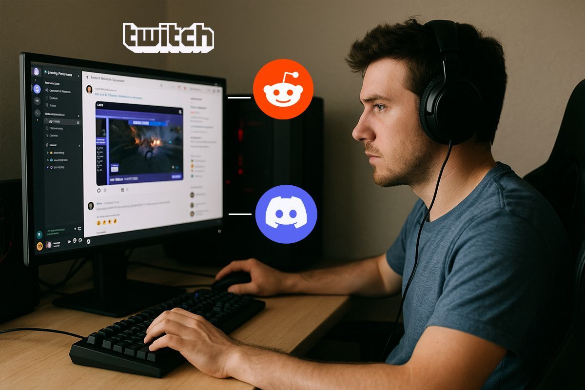 promote streams in discord and reddit