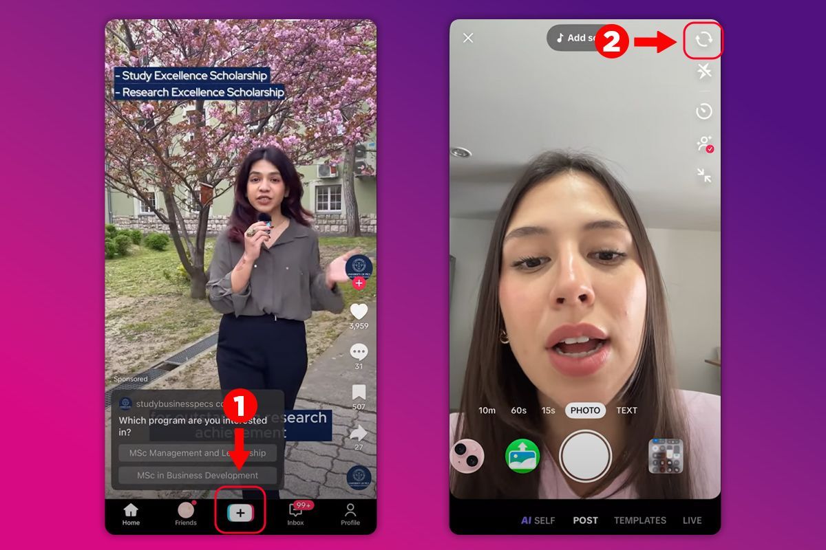 how to access tiktok filters step image 1 & 2 how to access tiktok filters step image 1 & 2