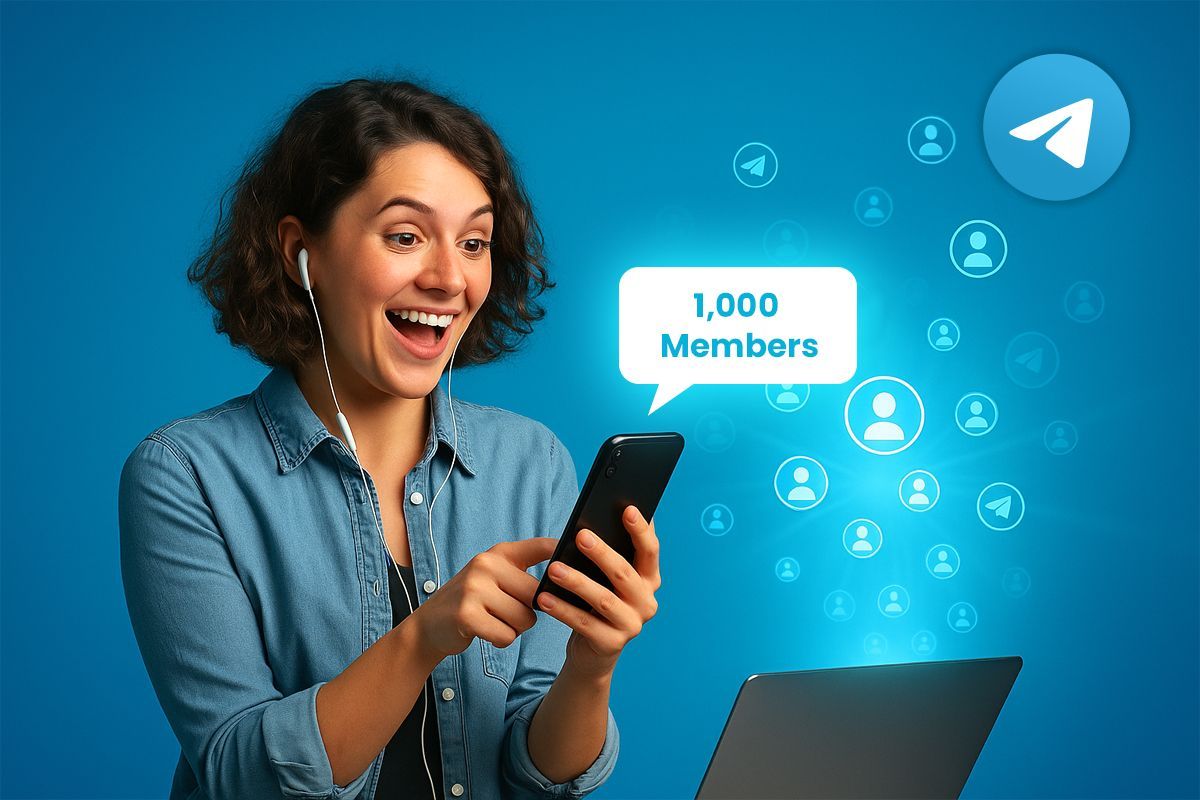 how to get 1,000 members on telegram