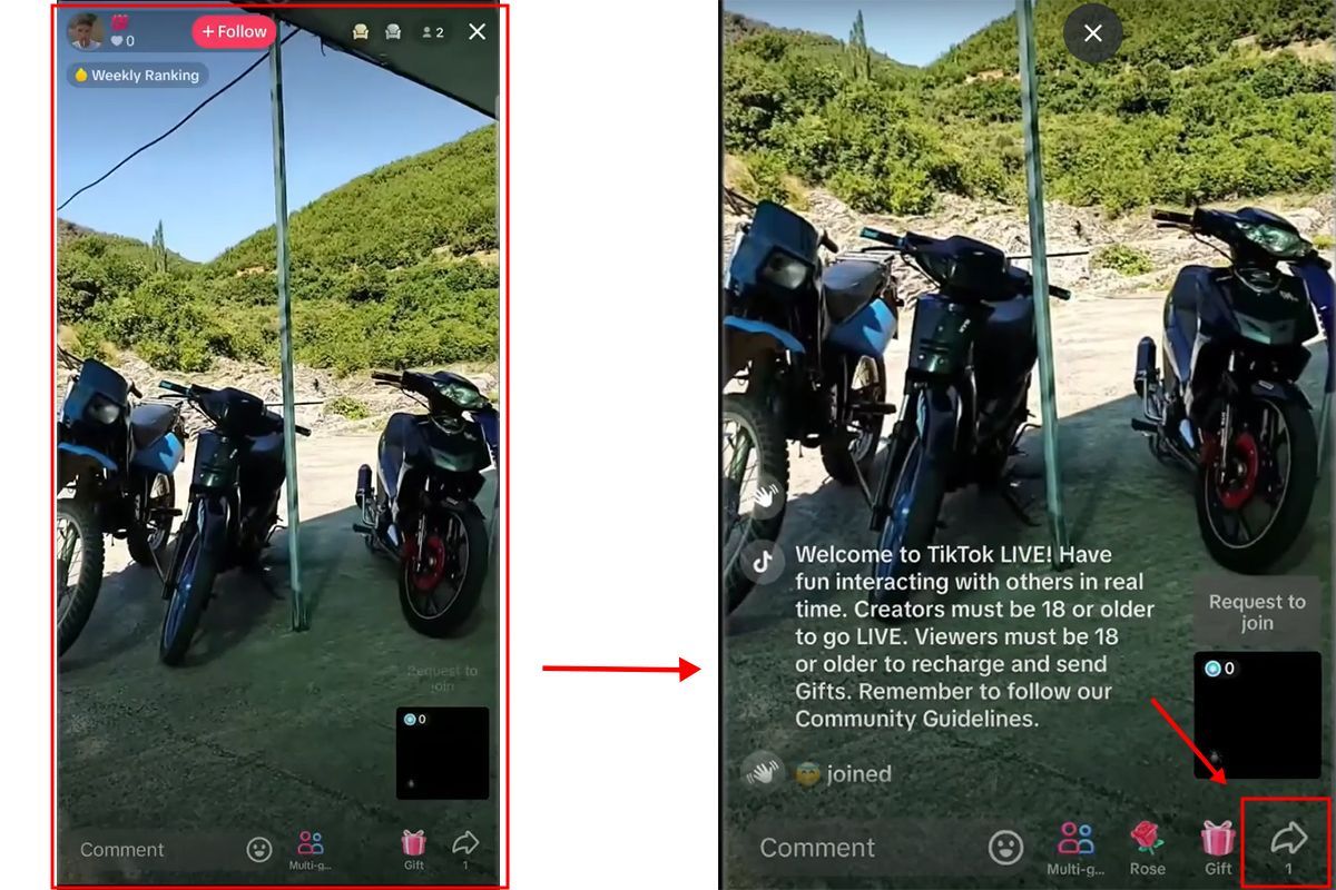 how to get tiktok live stream url on mobile step image 1