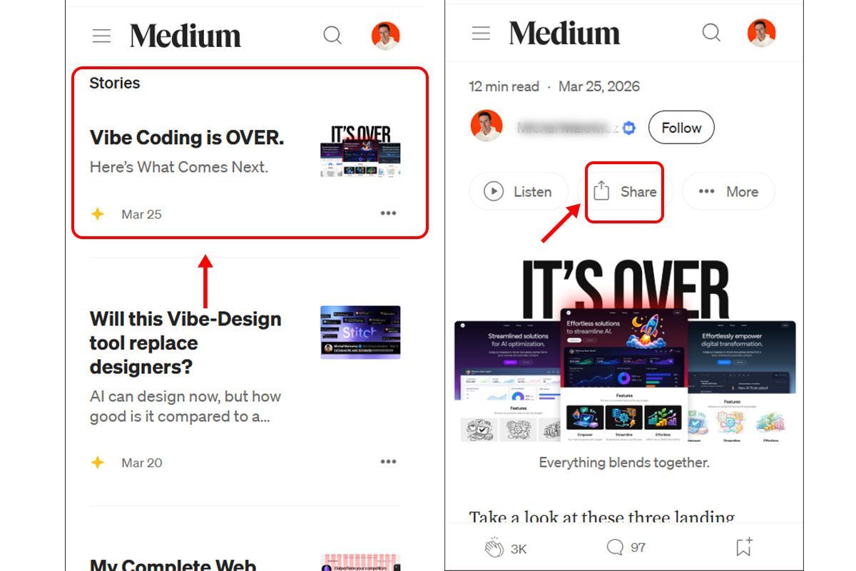 How to Get Your Medium Story URL