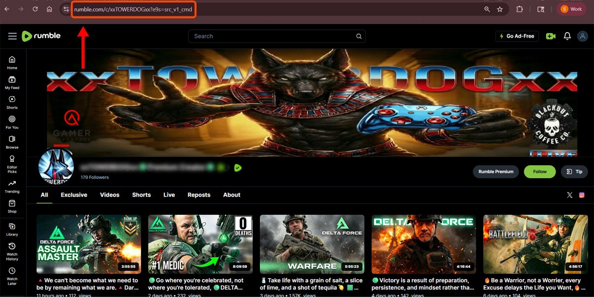 Rumble Sign In How To Find and Copy Your Rumble Channel URL