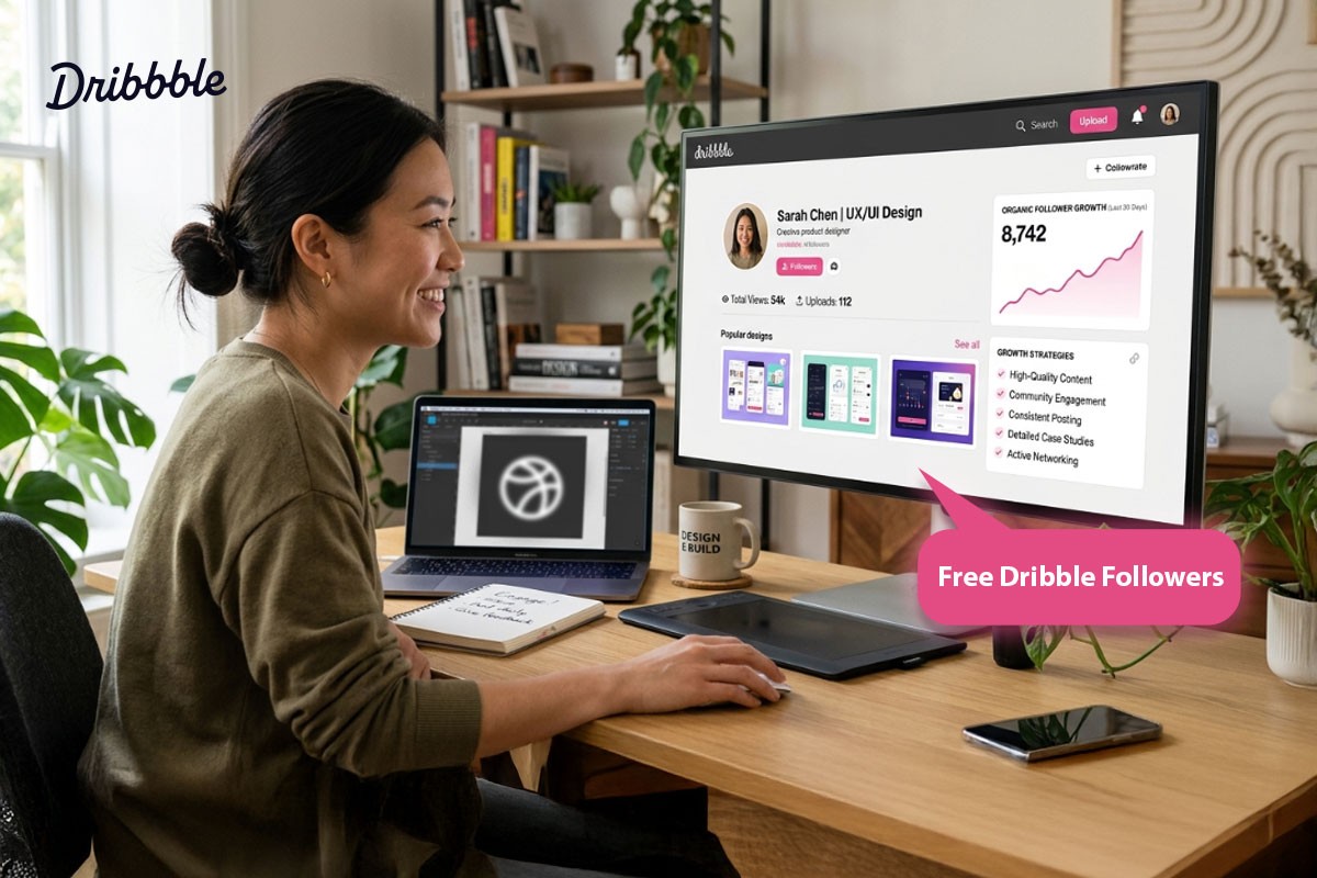 how to get free followers on dribbble